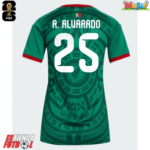 México Roberto Alvarado #25 Primera Equipación Mujer Mundial 2026 Manga Corta